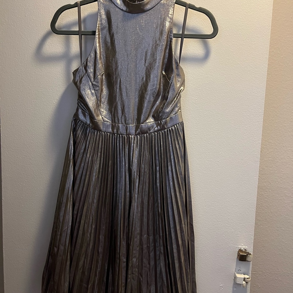 Ann Taylor Shimmering Silver Dress